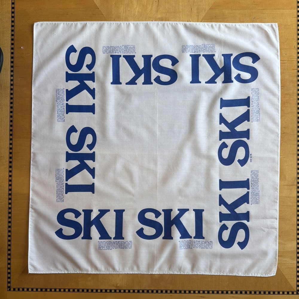 Vintage Vail SKI 21" x 21" Bandana - G.S.P. 1986 - Rare and Hard to Find - EUC